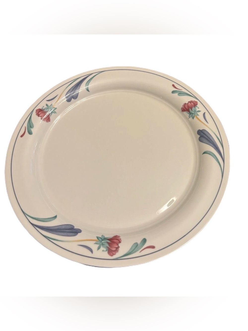 Lenox Poppies on Blue Dinner Plates 10.75” Chinastone USA Floral